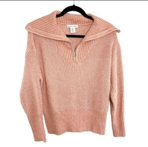 Cupcakes And Cashmere Quarter Zip Cashmere Blend Sweater